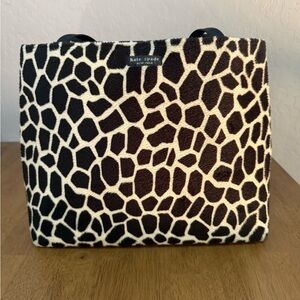 Kate Spade Black and Cream Animal Print Bag